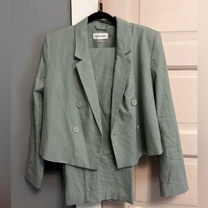 Calvin Klein Women's Green Blazer and pants